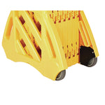 Expandable Portable Fence Barrier Safety Barricade, Plastic, 1.97 x 153.54 x 39.76, Yellow