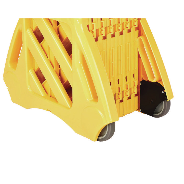 Expandable Portable Fence Barrier Safety Barricade, Plastic, 1.97 x 153.54 x 39.76, Yellow