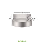 Wall-Mounted Indoor/Outdoor Water Fountain, Single-Level, Non-Filtered, Non-Refrigerated, Silver