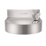 Wall-Mounted Indoor/Outdoor Water Fountain, Single-Level, Non-Filtered, Non-Refrigerated, Silver