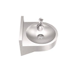 Wall-Mounted Indoor/Outdoor Water Fountain, Single-Level, Non-Filtered, Non-Refrigerated, Silver