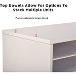 Wood Adjustable 12 Compartment Literature Organizer, 12 Sections, Letter Size, 20 x 11.8 x 16.3, White