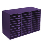 File Classroom Literature Organizer, 30 Sections, Letter Size, 32 x 13 x 21, Purple