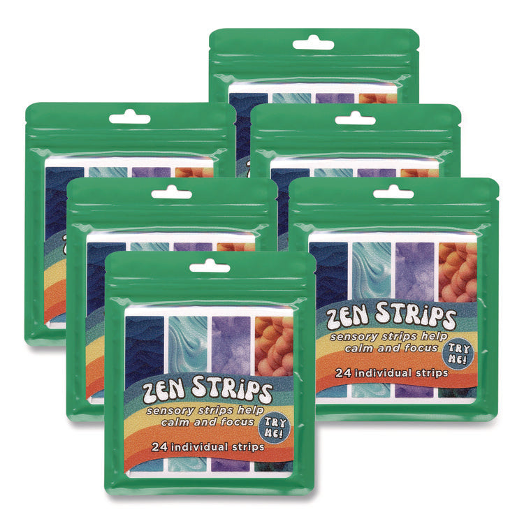 Zen Strips, Sandy Gradient Classpack, Assorted Colors, 24/Set, 6 Sets/Carton