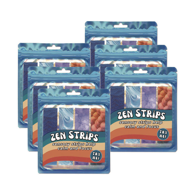 Zen Strips, Sandy Gradient, Assorted Colors, 4/Set, 36 Sets/Carton