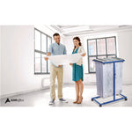 Blueprint Storage Cabinet Steel Vertical Plan Center, Assorted Document Sizes, 15" x 27" to 47.25" x 32.5" to 57", Blue