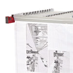 Expandable Blueprint Storage Cabinet Mobile Plan Center, Assorted Document Sizes, 20.5" x 28" to 46.5" x 50.75", Red