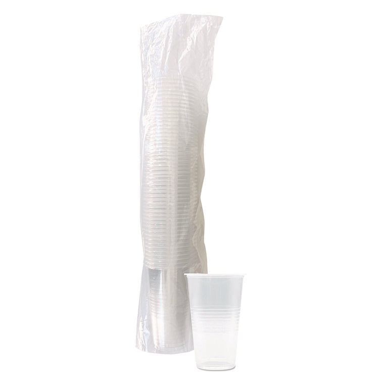 Translucent Plastic Cold Cups, 20 oz, Clear, 50/Pack
