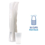 Translucent Plastic Cold Cups, 20 oz, Clear, 50/Pack