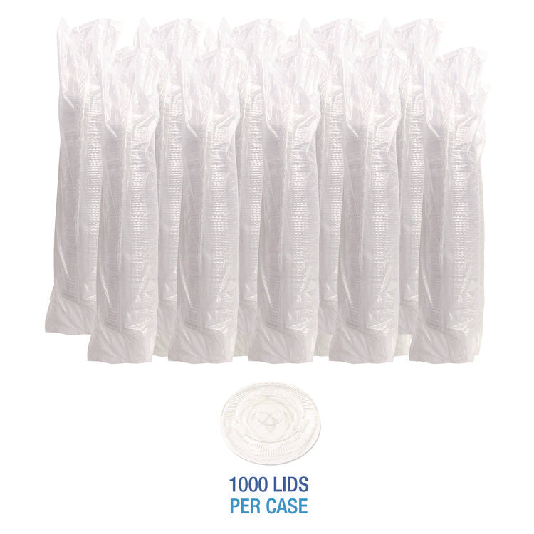 Crystal-Clear Cold Cup Straw-Slot Lids, Fits 9 oz to 10 oz Cold Cups, Plastic, Clear, 1,000/Carton