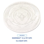 Crystal-Clear Cold Cup Straw-Slot Lids, Fits 9 oz Squat/12 oz Cold Cups, Plastic, Clear, 1,000/Carton