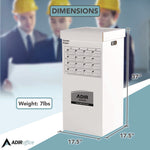 16 Slot Blueprint Rolled File Upright Storage Box, 16 Compartments, 17.5 x 17.5 x 37, White