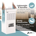 16 Slot Blueprint Rolled File Upright Storage Box, 16 Compartments, 17.5 x 17.5 x 37, White