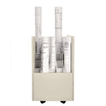 20-Slot Mobile Rolling Wood Blueprint Storage Cabinet Roll File Large Document Organizer, 15.25 x 13.25 x 24.75, White