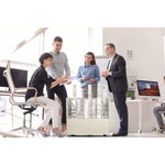 50-Compartment Mobile Wood Blueprint Rolled File Storage Organizer, 50 Compartments, 30 x 15.75 x 28.5, White