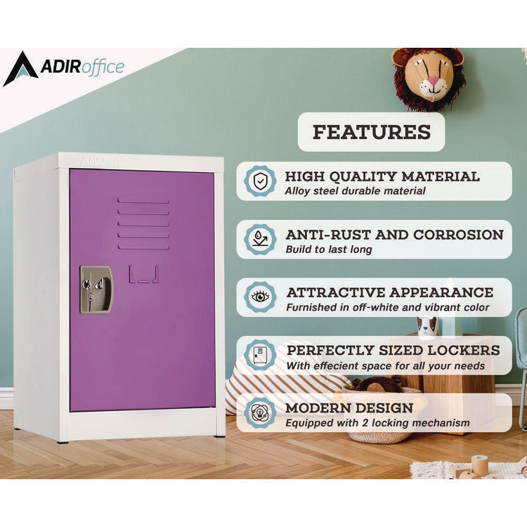 Steel Storage Locker, 1 Compartment, 15 x 15 x 24, Purple
