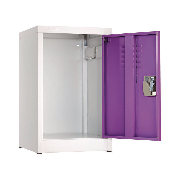 Steel Storage Locker, 1 Compartment, 15 x 15 x 24, Purple