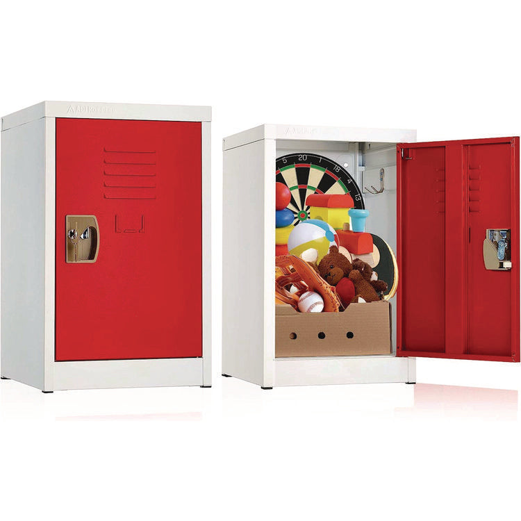 Steel Storage Locker, 1 Compartment, 15 x 15 x 24, Red