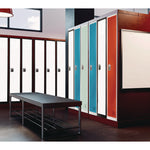 Steel Storage Locker, 1 Compartment, 12 x 12 x 72, Black Body/White Doors