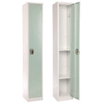 Steel Storage Locker, 1 Compartment, 12 x 12 x 72, Misty Green
