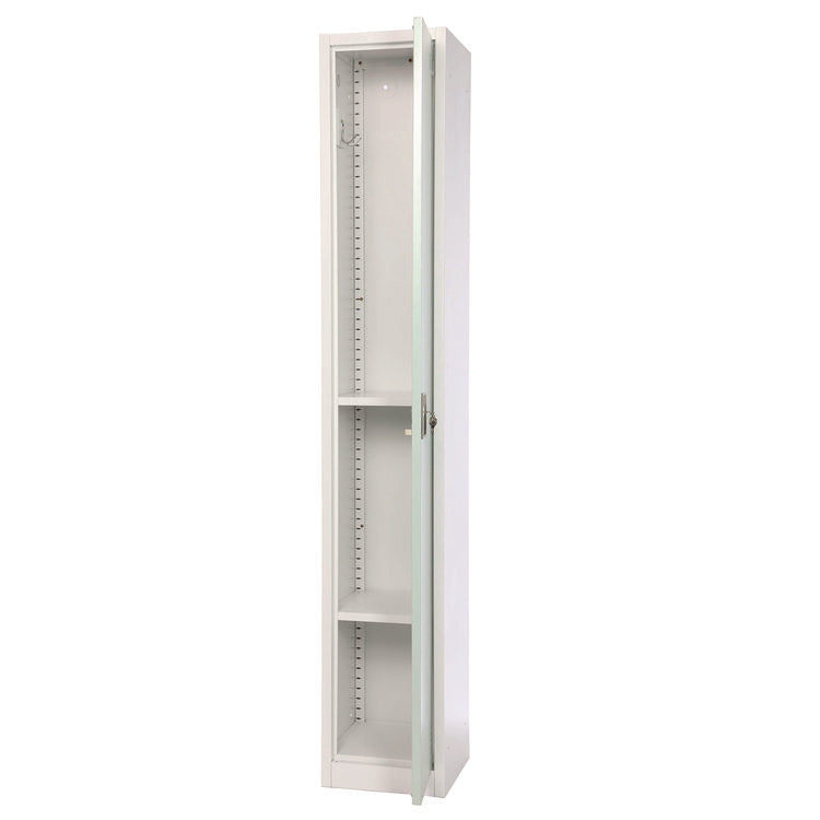Steel Storage Locker, 1 Compartment, 12 x 12 x 72, Misty Green