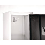 Steel Storage Locker, 2 Compartment, 12 x 12 x 72, Black
