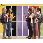 Steel Storage Locker, 2 Compartment, 12 x 12 x 72, Purple