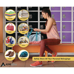 Steel Storage Locker, 6 Compartment, 12 x 12 x 72, Purple