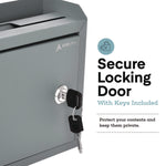 Medium Size Steel Multi-Purpose Secure Drop Box, 9.8 x 3.4 x 7.5, Gray