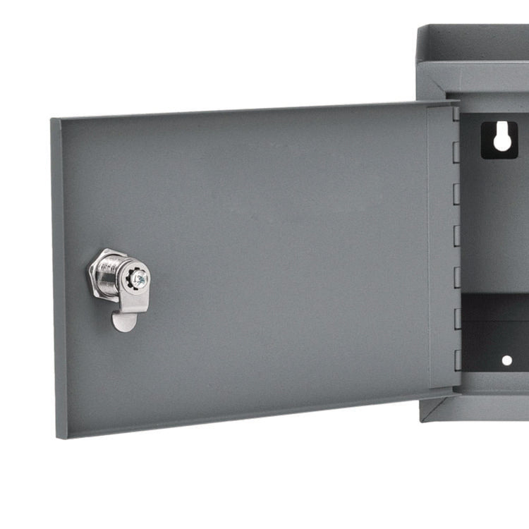 Medium Size Steel Multi-Purpose Secure Drop Box, 9.8 x 3.4 x 7.5, Gray
