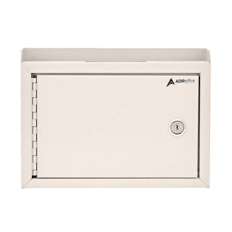 Medium Size Steel Multi-Purpose Secure Drop Box, 9.8 x 3.4 x 7.5, White