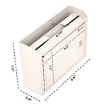 Medium Size Steel Multi-Purpose Secure Drop Box, 9.8 x 3.4 x 7.5, White
