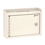 Medium Size Steel Multi-Purpose Secure Drop Box, 9.8 x 3.4 x 7.5, White