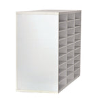 Wooden 27 Compartment Literature Organizer, 27 Sections, Letter Size, 31.49 x 11.81 x 21.65, White