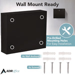 Large Size Steel Multi-Purpose Secure Drop Box, 12 x 3 x 10, Black