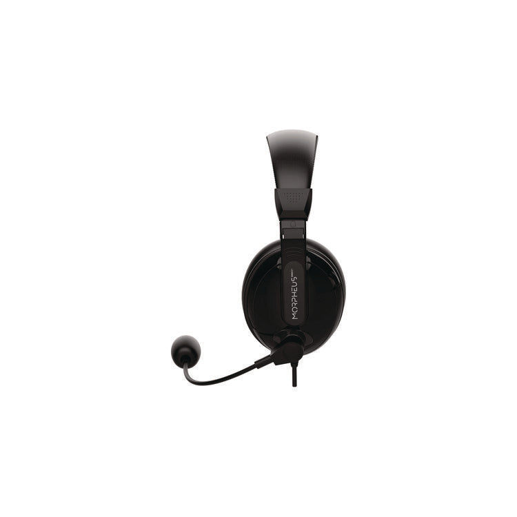 Deluxe Multimedia Stereo USB Headset with Adjustable Boom Microphone, Over the Head, Binaural