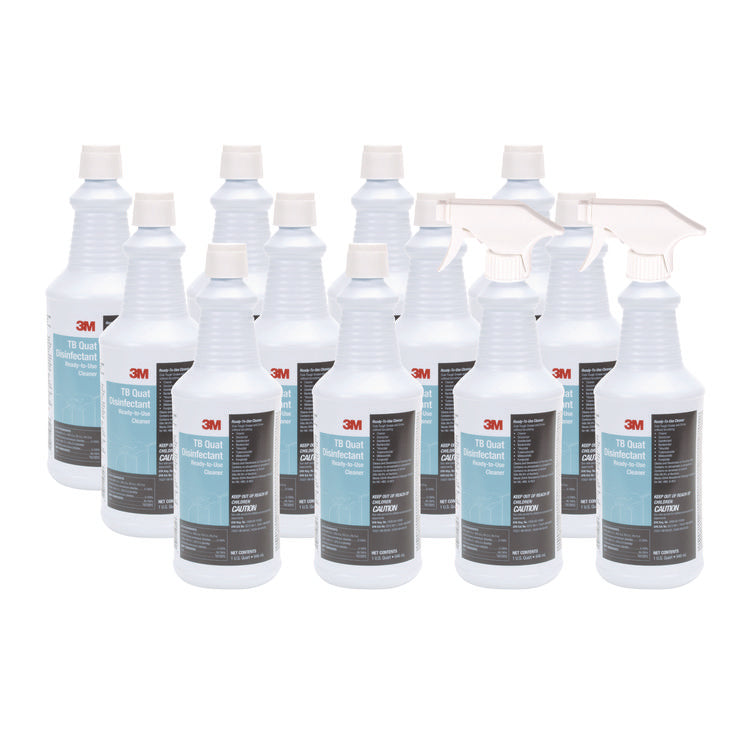 Tb Quat Disinfectant Ready-To-Use Cleaner, 32 Oz Bottle, 12 Bottles And 2 Spray Triggers/carton