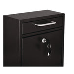 Medium Ultimate Wall Mounted Mail Box, 10.4 x 4.5 x 12, Black
