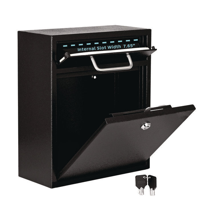 Medium Ultimate Wall Mounted Mail Box, 10.4 x 4.5 x 12, Black