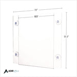 Clear Suction Acrylic Window Sign Holder, 8 x 11, Clear Frame, 2/Pack
