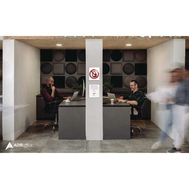 Wall Mount Side-Loading Acrylic Sign Holders, 8 x 11, Clear Frame, 6/Pack
