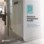 Wall Mount Side-Loading Acrylic Sign Holders, 8 x 11, Clear Frame, 6/Pack