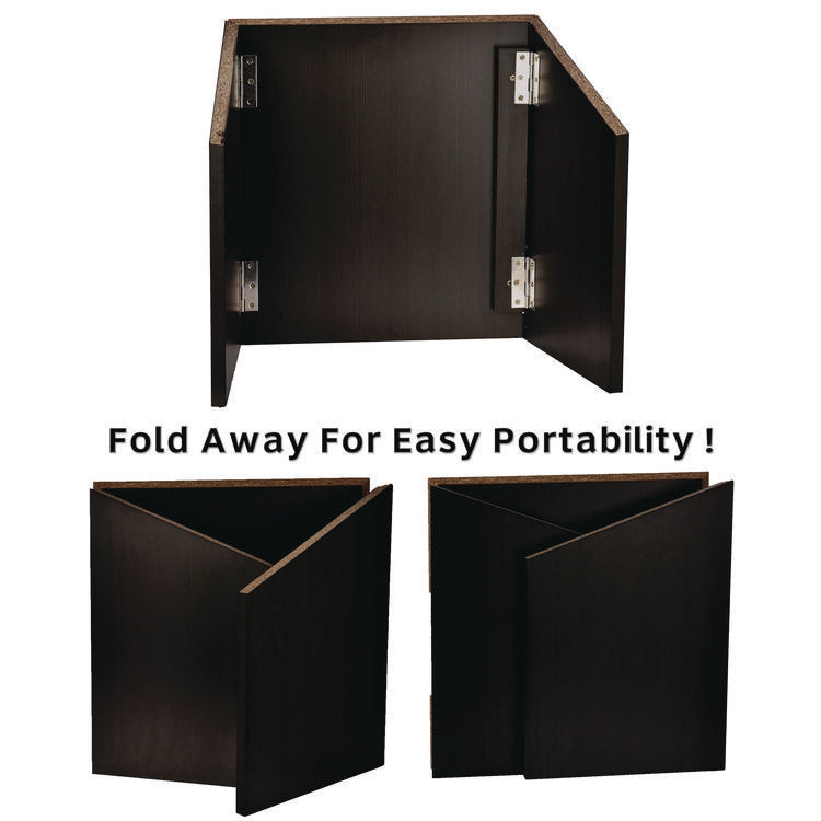 Foldable Tabletop Podium Lectern Speaker Stand, 27 x 16 x 19, Black