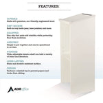 Wood Stand-up Podium Lectern Speaker Stand, 23 x 15 x 45.8, White