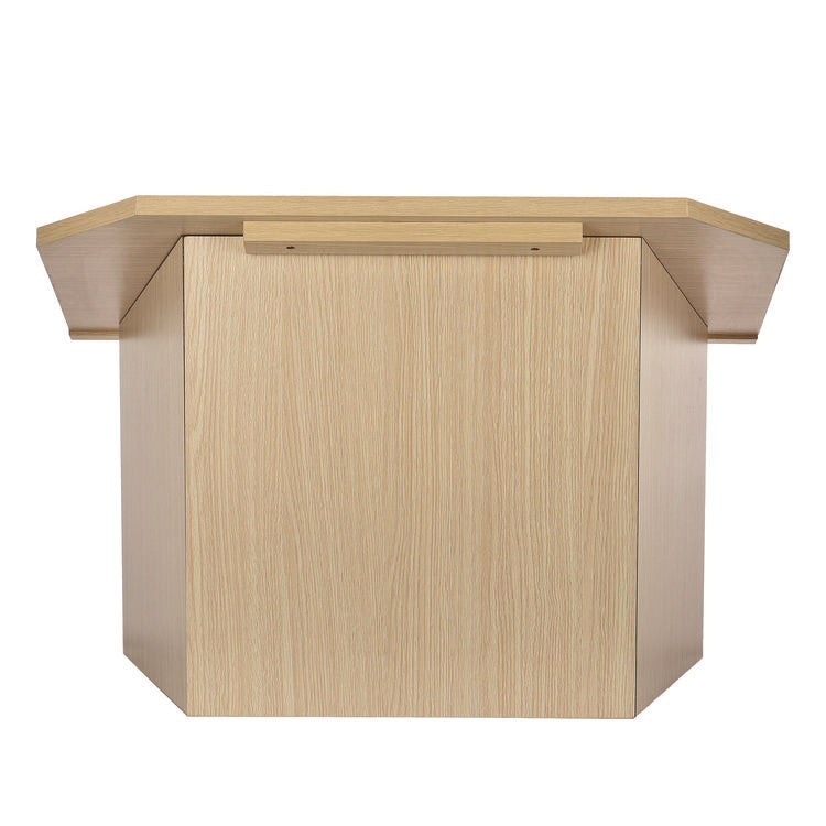 Foldable Tabletop Podium Lectern Speaker Stand, 27 x 16 x 19, Medium Oak