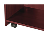 Wood Mobile Presentation Lectern Speaker Stand with Shelves, 22.44 x 16.53 x 45.98, Mahogany