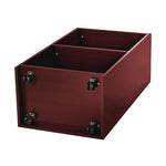 Wood Mobile Presentation Lectern Speaker Stand with Shelves, 22.44 x 16.53 x 45.98, Mahogany