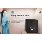 1.1 cu ft Steel Digital Secure Money Deposit Safe with Digital keypad, 15.3 x 13.5 x 19, Black