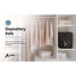 1.1 cu ft Steel Digital Secure Money Deposit Safe with Digital keypad, 15.3 x 13.5 x 19, Black