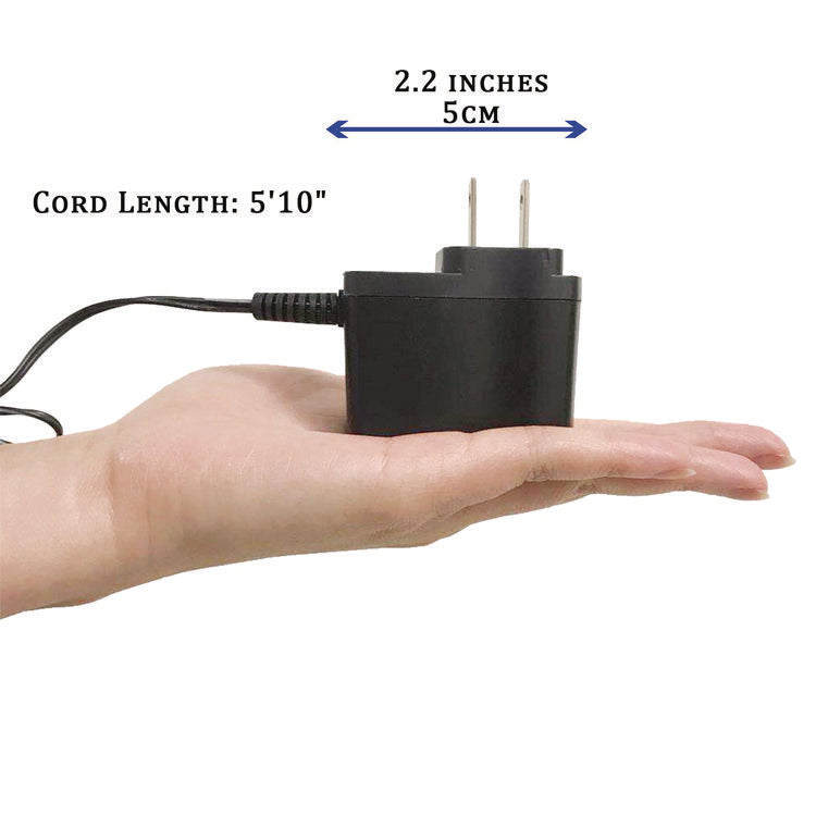 AC Adapter for Sensor Trash Cans, 2.3", Black